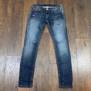 True Religion Back Flap Pocket Skinny Jeans